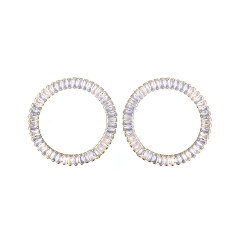 ARGOLA FECHADA GRANDE ZIRCÔNIA GOLD