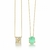 ESCAPULÁRIO ESMERALDA FUSION BANHO OURO 18K