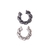 KIT EAR CUFFS TORCIDO PRATA E GRAPHITE
