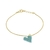 PULSEIRA MIYUKI CORAÇÃO TURQUESA CORRENTE VENEZIANA - BANHO OURO 18K - comprar online