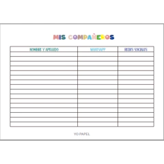 PLANNER ESCOLAR A5 - Yo papel