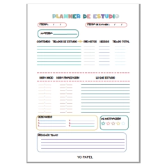 PLANNER ESCOLAR A5 - Yo papel