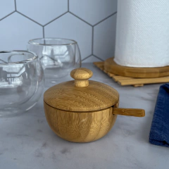 Açucareiro de Bambu com colher
