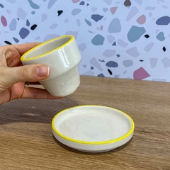 Xícara de Café com Pires Elo - Abacaxi
