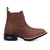 Botina Masculina Cano Curto Bordado Café - comprar online