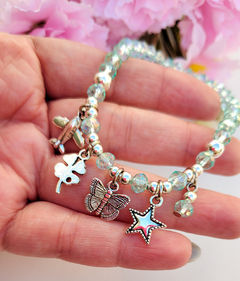 Pulsera Bety (cristal facetado cielo) - comprar online