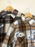Camisa Xadrez Flanela Branco e Café - comprar online