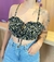 Top Cropped Floral Manu Preto