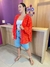 Kimono floral vermelho