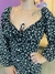 VESTIDO COTTAGECORE FLORAL MANGA LONGA PRETO