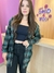 Camisa Manga Longa Oversized Xadrez Verde - comprar online
