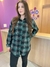 Camisa Manga Longa Oversized Xadrez Verde - loja online