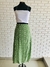 Saia Midi Floral Verde Agatha