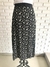 Saia Midi Floral Preto Lana