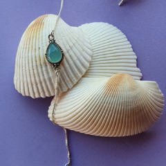 Pulseira de pedra Calcedônia Azul - comprar online