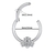 Piercing Argola Titânio Prateado Com Desenho Abelha Detalhe - comprar online