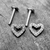 Imagem do Labret Titânio Coração Cravejado Contorno Zircônias
