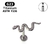 Piercing Titânio Labret Cobrinha Cobra Snake - comprar online