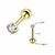 Brinco Mini Ponto de Luz Aço Cirúrgico Dourado