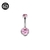 Imagem do Piercing Umbigo Titânio Com Pedra Colorida