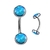 Piercing Titânio Barbell Curvo Opala Sobrancelha Boca Rook - Ganso Shop