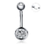 Piercing Umbigo Titânio Básico Zircônia - Ganso Shop
