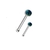 Piercing Nariz Aba Nasal Nostril Colorido Opala Zircônia Aço Cirúrgico - comprar online