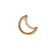 Piercing Dourado Titânio Meia Argola Cravejada Lua Articulado Daith - loja online