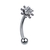 Imagem do Piercing Titânio Barbell Curvo Decorado Flor Sobrancelha Labret Vertical Rook
