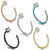 Nose Ring Argola de Torção Nostril Piercing Aço Cirúrgico Zircônia Brilho