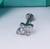 Piercing Titânio Labret 4 Pedras com Zirconias Multicolorido