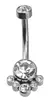 Piercing Umbigo Titânio Zircônia 6 Pedras - comprar online