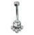 Piercing Umbigo Titânio Zircônia 6 Pedras
