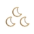Piercing Dourado Titânio Meia Argola Cravejada Lua Articulado Daith - Ganso Shop