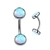 Piercing Titânio Barbell Curvo Opala Sobrancelha Boca Rook - comprar online