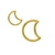 Piercing Dourado Titânio Meia Argola Lisa Lua Articulado Daith