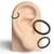 Piercing Argola Titânio Articulada Preta - loja online