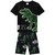 PIJAMA DINOSSAURO MASCULINO CAMISETA E BERMUDA BRILHA NO ESCURO KYLY