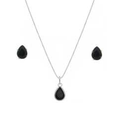 Conjunto Pr ponto de luz gota zirconia preta na internet