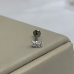 Piercing reto lua cravejado P - comprar online