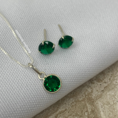 Imagem do Conjunto Pr ponto de luz zirconia verde