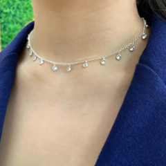 Colar Choker zirconias cristal - comprar online