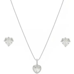 Conjunto Pr coração zirconia cristal P na internet