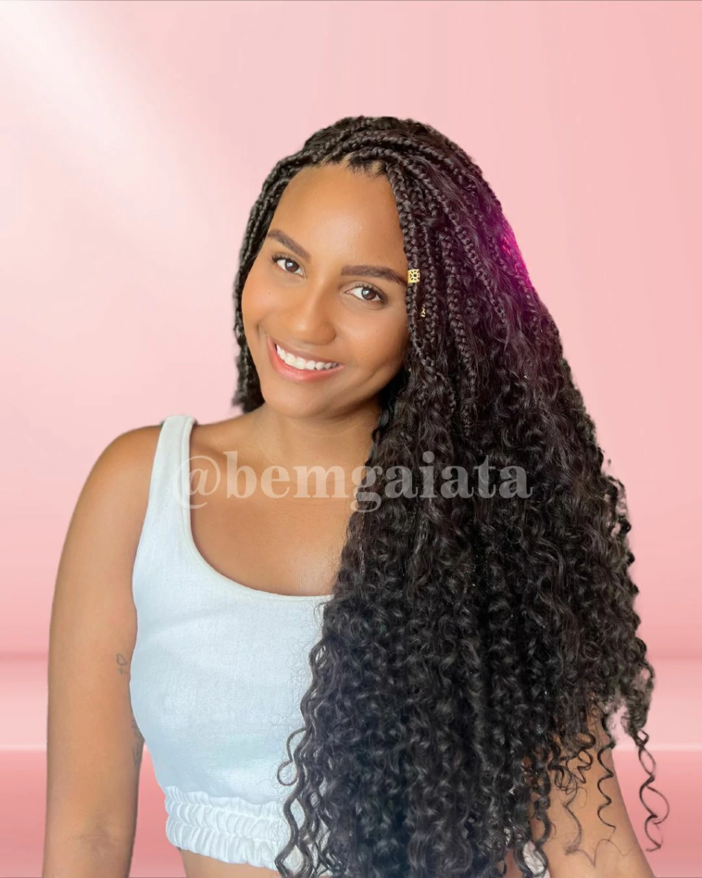 KIT Cachos que Encantam Castanho Escuro Natural + Fibra para acabamento em Gypsy