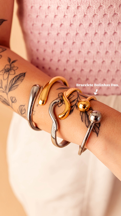 Bracelete bolinhas duo.