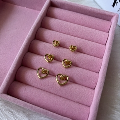 Trio Corações Dourado.