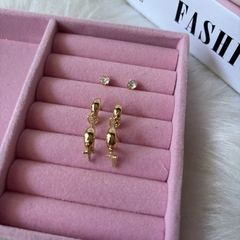 Trio Corações Dourado. - comprar online