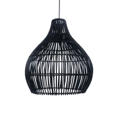 LAMPARA MURAT PANTALLA COLGANTE DE TECHO RATÁN NEGRO 40x42 - GRASS HOME & DECO VENTA POR MAYOR