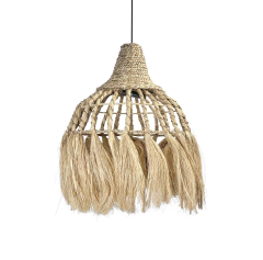 PANTALLA BOTAN LÁMPARA COLGANTE DE FIBRA NATURALES FIBRA DE BANANO GRASS 40x46 GRASS HOME & DECO MAYORISTA - comprar online