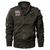 Jaqueta masculina adulto estilo militar, piloto com bandeiras.